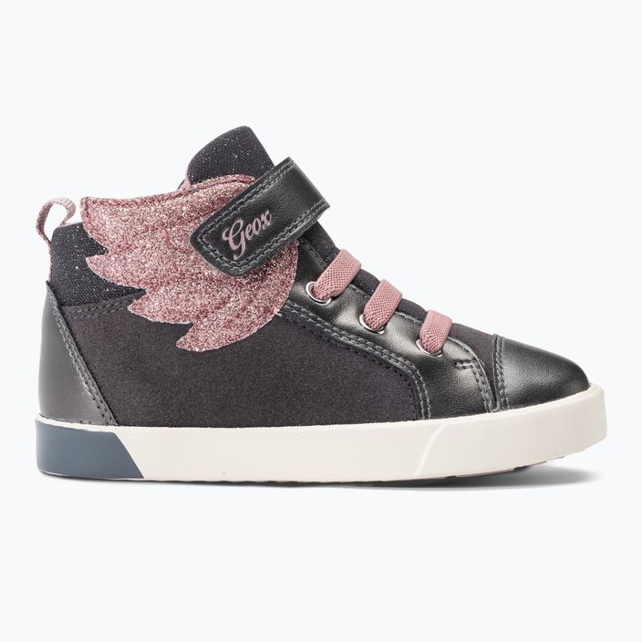 Geox Kilwi σκούρο γκρι/ροζ παιδικά παπούτσια 2