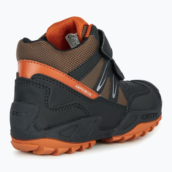 Geox New Savage Abx junior παπούτσια μαύρο/σκούρο πορτοκαλί 10