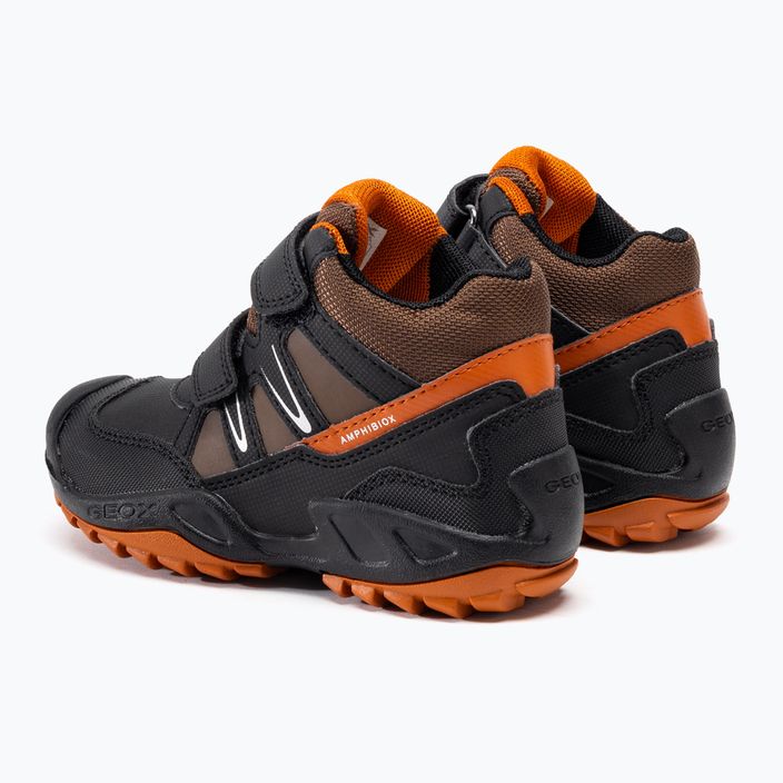 Geox New Savage Abx junior παπούτσια μαύρο/σκούρο πορτοκαλί 3