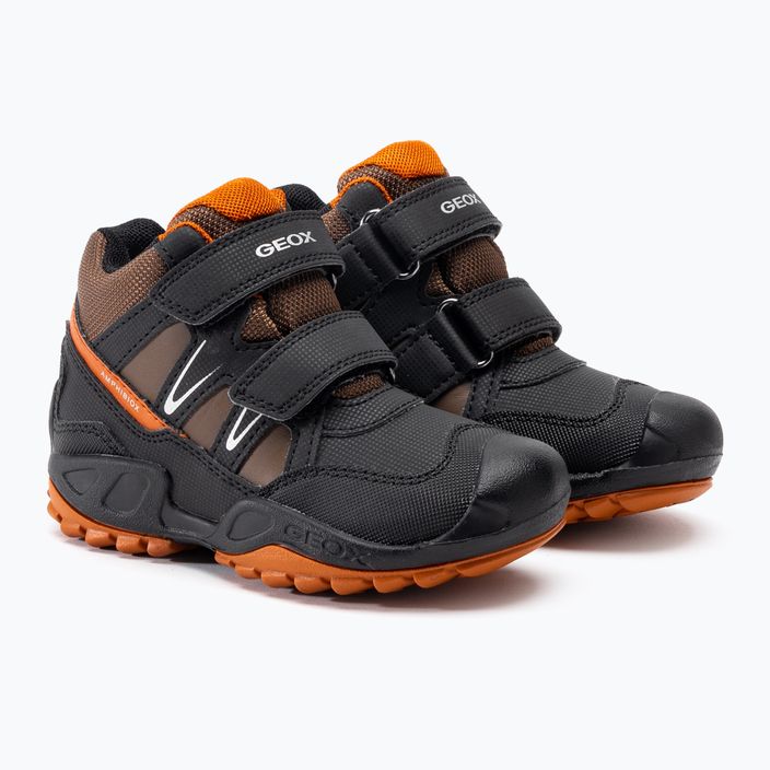 Geox New Savage Abx junior παπούτσια μαύρο/σκούρο πορτοκαλί 4