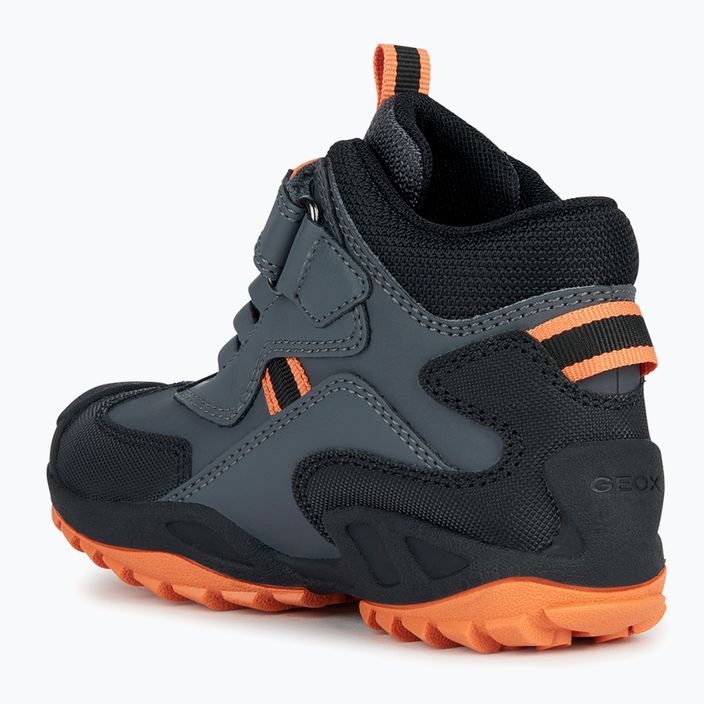 Geox New Savage Abx junior παπούτσια σκούρο γκρι/πορτοκαλί 9