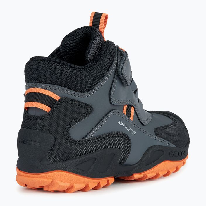 Geox New Savage Abx junior παπούτσια σκούρο γκρι/πορτοκαλί 10