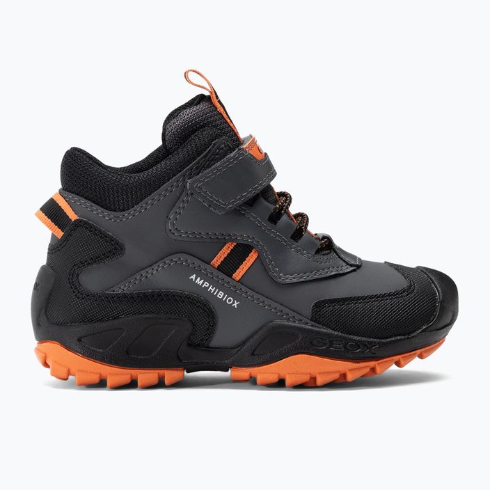 Geox New Savage Abx junior παπούτσια σκούρο γκρι/πορτοκαλί 2
