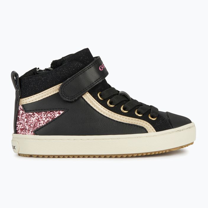 Geox Kalispera μαύρο/σκούρο ροζ παιδικά παπούτσια 8
