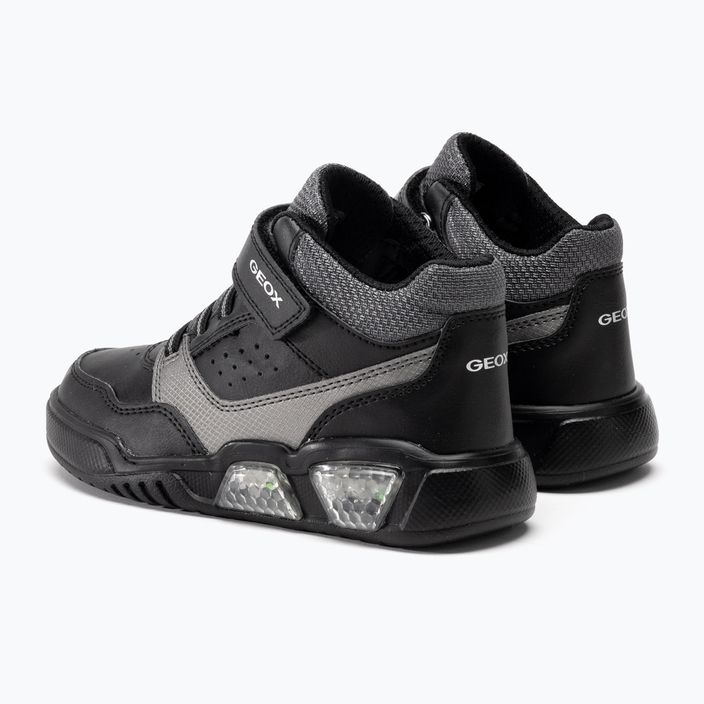 Geox Illuminus μαύρο/σκούρο γκρι παιδικά παπούτσια 3