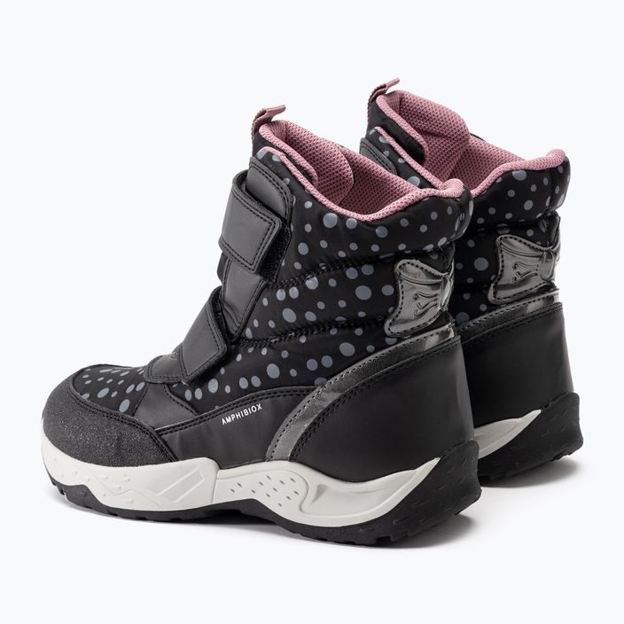 Geox Sentiero Abx junior παπούτσια μαύρο/σκούρο ασημί 3