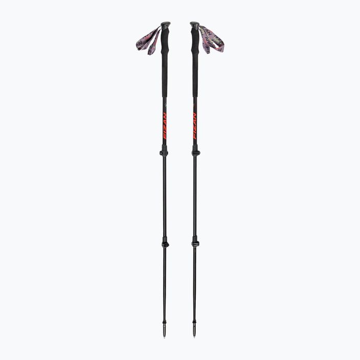 Fizan Elbrus στύλοι πεζοπορίας μαύρο-κόκκινο S20 7507