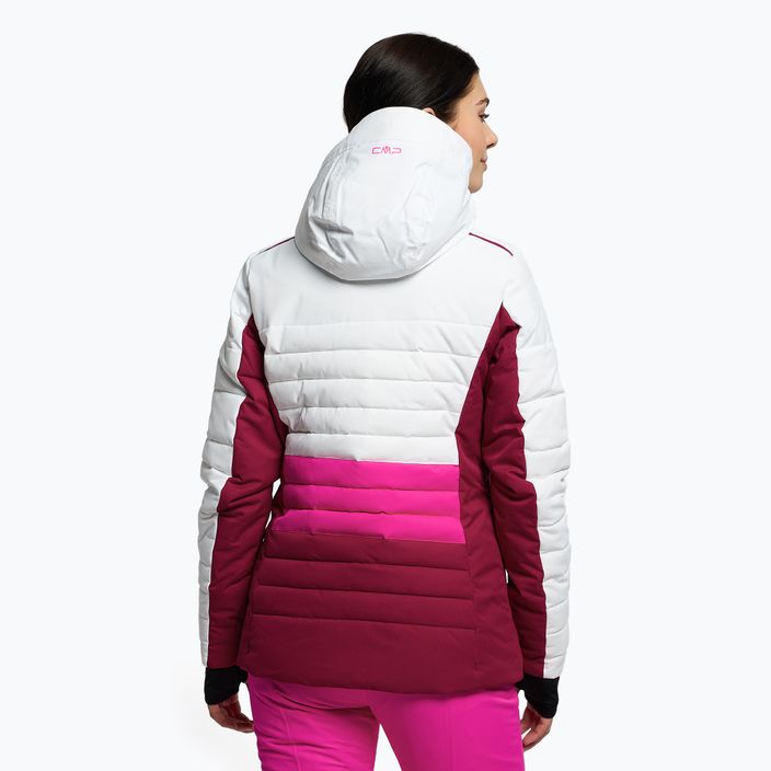 Γυναικείο μπουφάν σκι CMP ροζ και λευκό 31W0226/A001 4