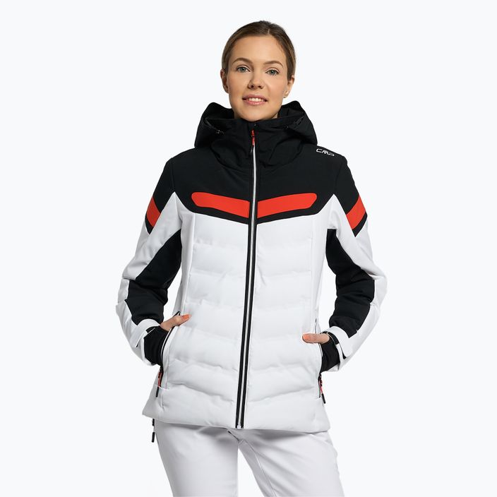 Γυναικείο μπουφάν σκι CMP λευκό 31W0166/A001