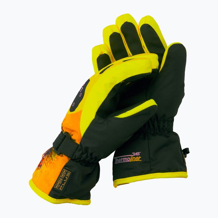 Level Junior παιδικά γάντια σκι κίτρινα 4152