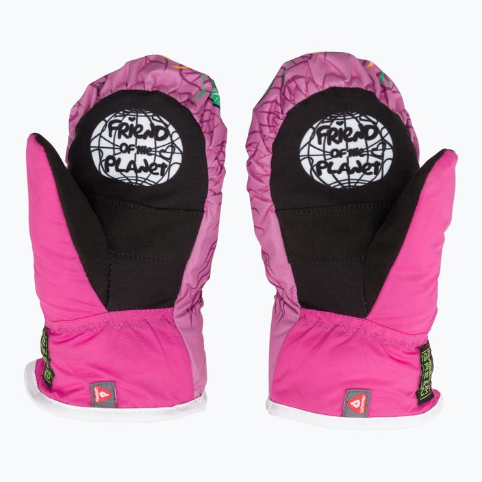 Level Animal ροζ παιδικά γάντια σκι 2
