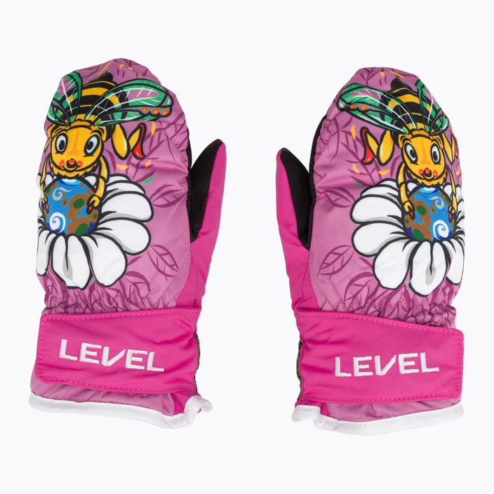 Level Animal ροζ παιδικά γάντια σκι 3
