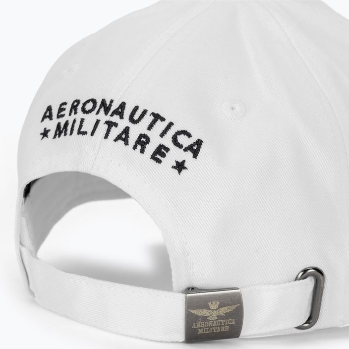 Ανδρικό Aeronautica Militare Basic με μεταλλικό αετό off white καπέλο μπέιζμπολ 4