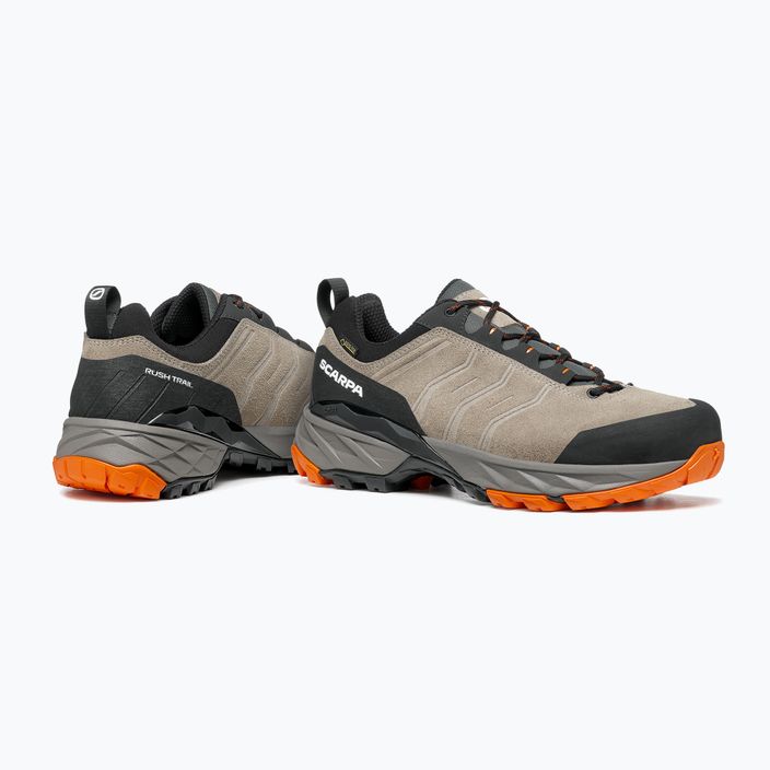 Ανδρικές μπότες πεζοπορίας SCARPA Rush Trail GTX taupe/mango 13