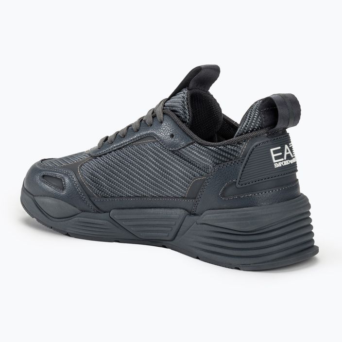 EA7 Emporio Armani Ace Runner Carbon τριπλό σιδερένιο/λευκό παπούτσια 3