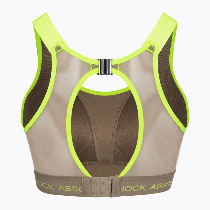 Shock Absorber Ultimate Run Bra με ενίσχυση γκρι/λεμονί 2