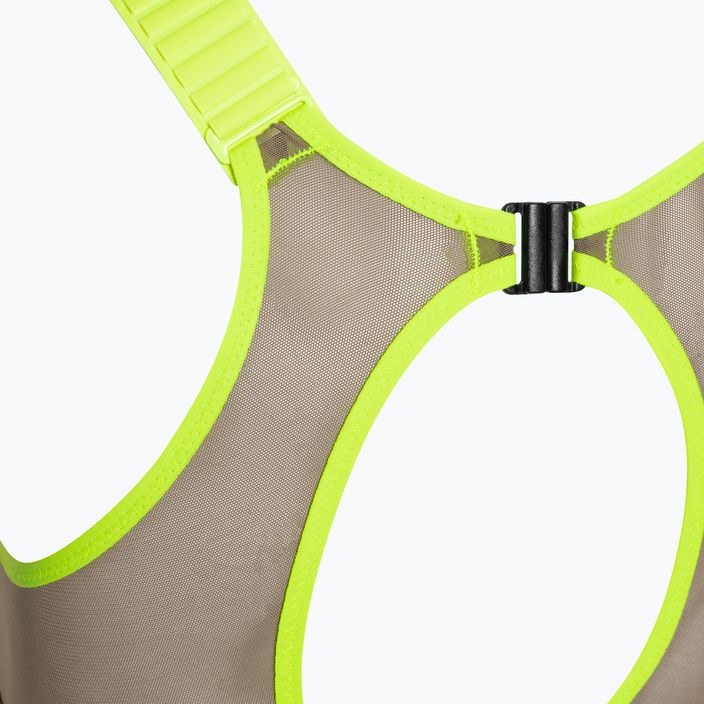 Shock Absorber Ultimate Run Bra με ενίσχυση γκρι/λεμονί 4