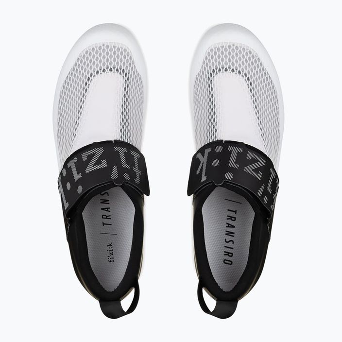Ανδρικά παπούτσια τριάθλου Fizik Transiro Hydra λευκό και μαύρο TRR5PMR1K2010 12