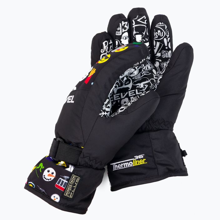 Level Junior παιδικά γάντια σκι μαύρα 4152