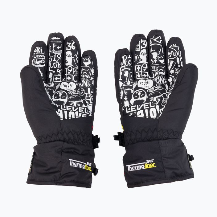 Level Junior παιδικά γάντια σκι μαύρα 4152 2