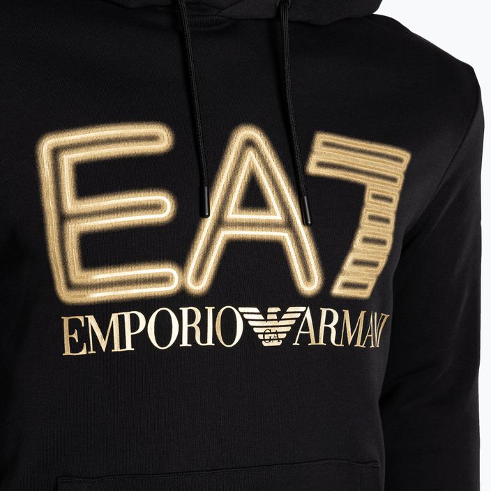 Ανδρικό EA7 Emporio Armani Train Logo Series Oversize Logo Hoodie Coft μαύρο 3