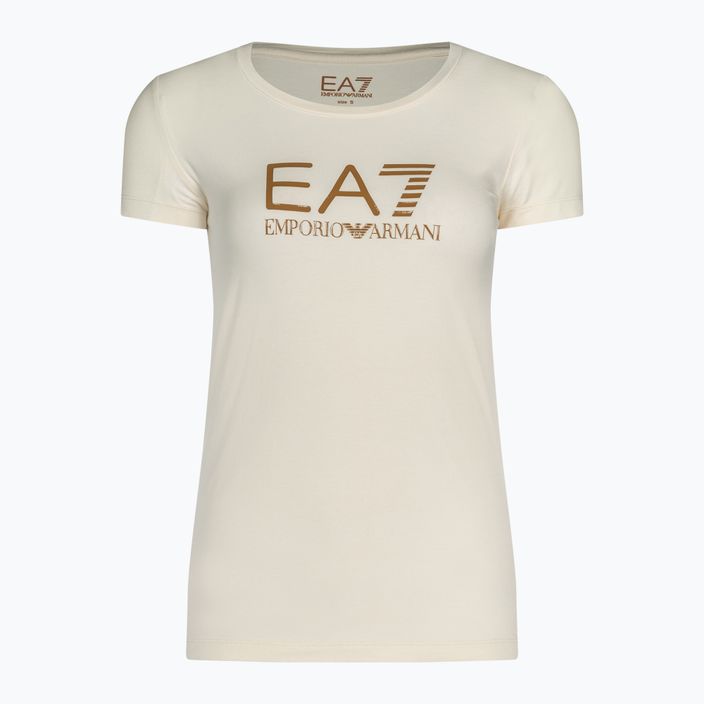Γυναικείο EA7 Emporio Armani Train Shiny pristine/logo καφέ T-shirt