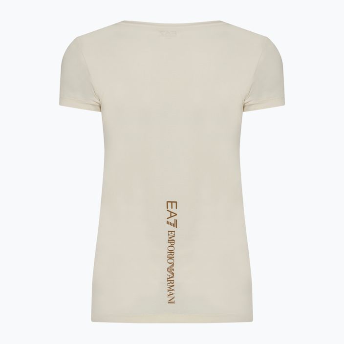 Γυναικείο EA7 Emporio Armani Train Shiny pristine/logo καφέ T-shirt 2