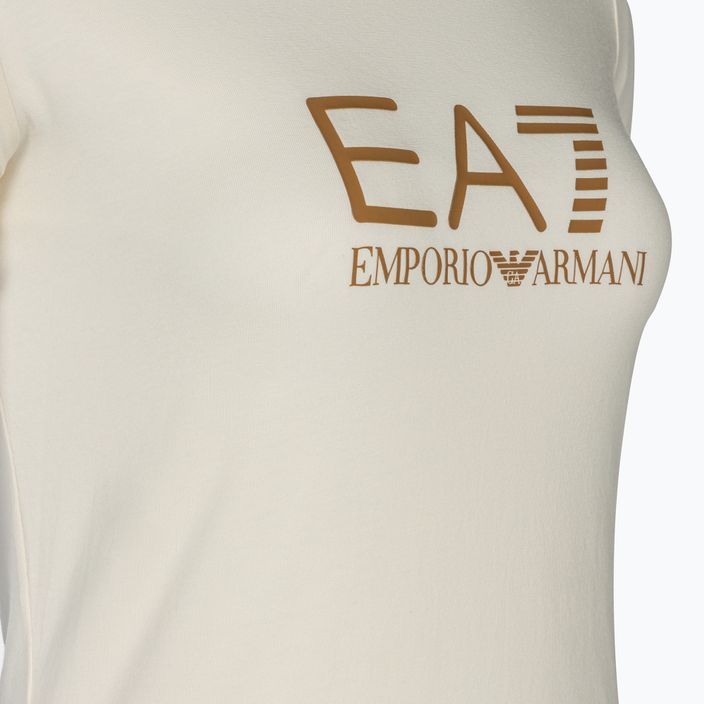 Γυναικείο EA7 Emporio Armani Train Shiny pristine/logo καφέ T-shirt 3