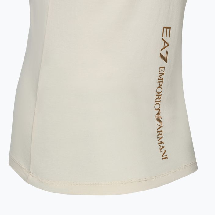 Γυναικείο EA7 Emporio Armani Train Shiny pristine/logo καφέ T-shirt 4
