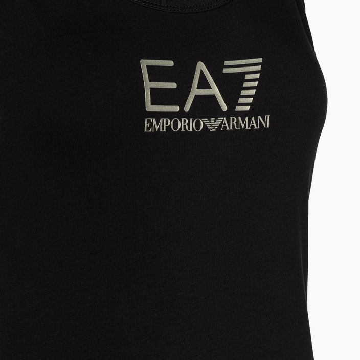Γυναικείο μπλουζάκι EA7 Emporio Armani Train Shiny black/logo light gold 3