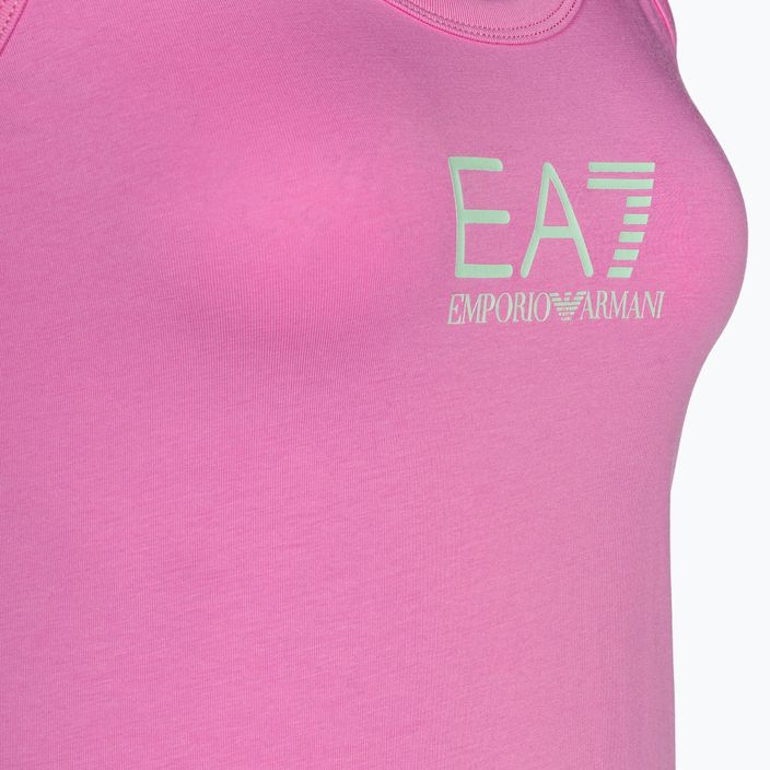 Γυναικείο μπλουζάκι EA7 Emporio Armani Train Shiny cyclamen/logo aqua 3