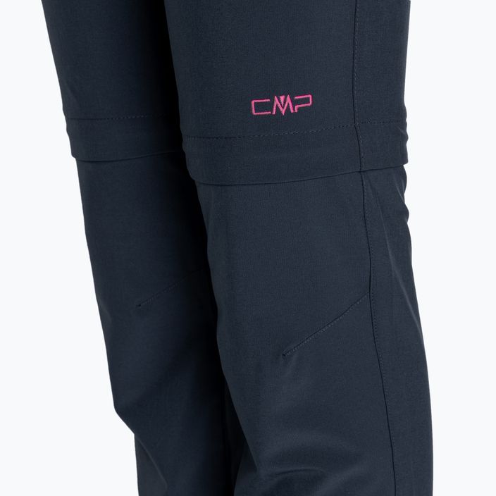 Παιδικό παντελόνι πεζοπορίας CMP Zip Off μπλε/fuxia 4
