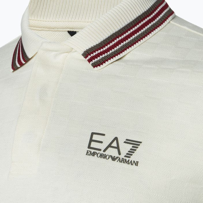 Ανδρικό EA7 Emporio Armani Golf Pro Polo Check silver birch T-shirt 3