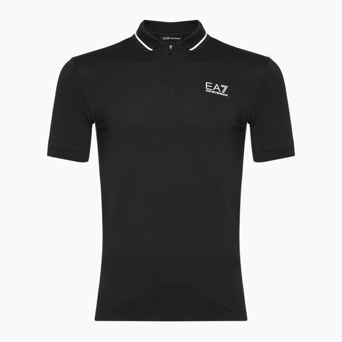 Ανδρικό EA7 Emporio Armani Golf Pro Polo μαύρο πουκάμισο