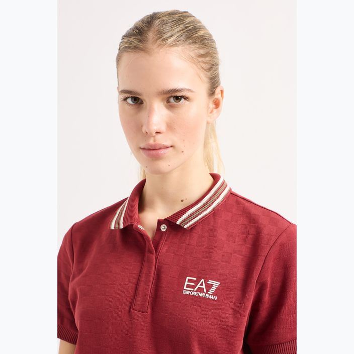 Γυναικείο πουκάμισο EA7 Emporio Armani Golf Pro Polo Damier syrah πουκάμισο 4