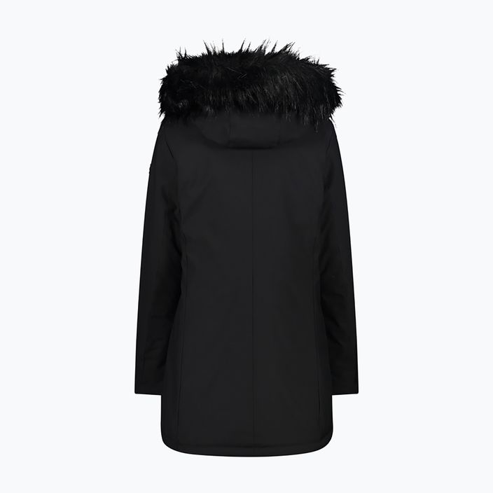 Γυναικείο παλτό CMP με κουκούλα με φερμουάρ και μπουφάν βροχής Μαύρο 32K3196F/U901 3