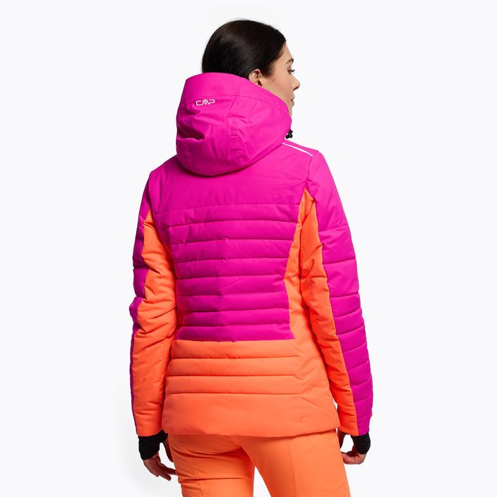 Γυναικείο μπουφάν σκι CMP ροζ και πορτοκαλί 31W0226/H924 4