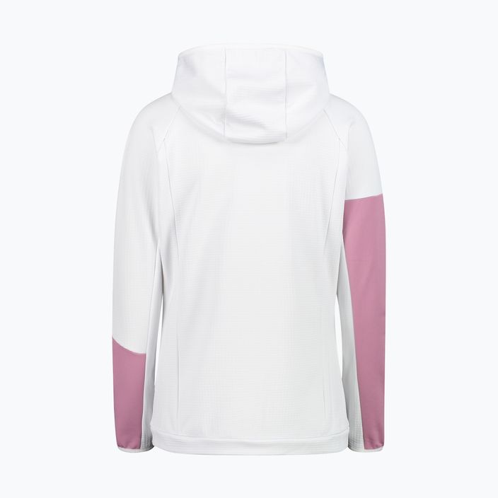 Γυναικείο φούτερ trekking CMP λευκό και ροζ 33G6126/A001 2