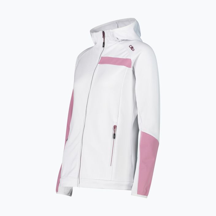 Γυναικείο φούτερ trekking CMP λευκό και ροζ 33G6126/A001 3
