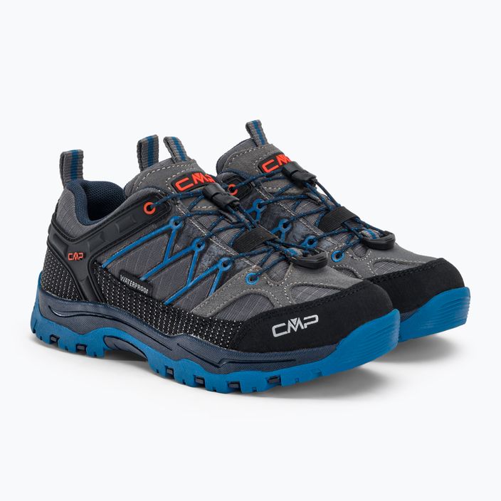 CMP παιδικές μπότες πεζοπορίας Rigel Low Wp γκρι-μπλε 3Q54554/69UN 4