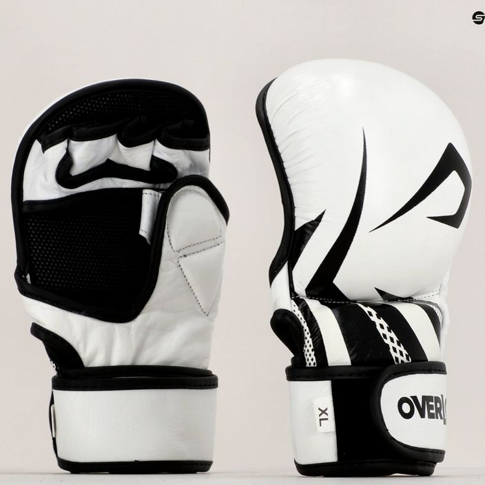 Overlord Sparring MMA γάντια πάλης φυσικό δέρμα λευκό 101003-W/M 10