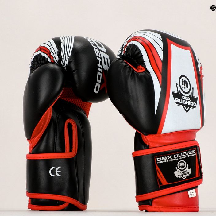 DBX BUSHIDO ARB-407v2 παιδικά γάντια πυγμαχίας μαύρα και κόκκινα 12