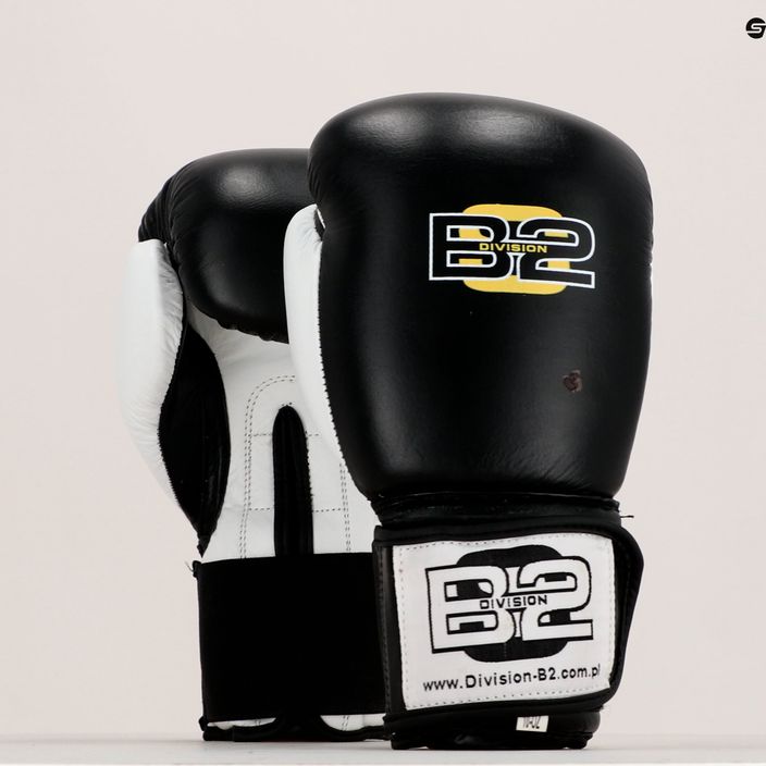 DIVISION B-2 γάντια πυγμαχίας μαύρο και άσπρο DIV-SG01 6