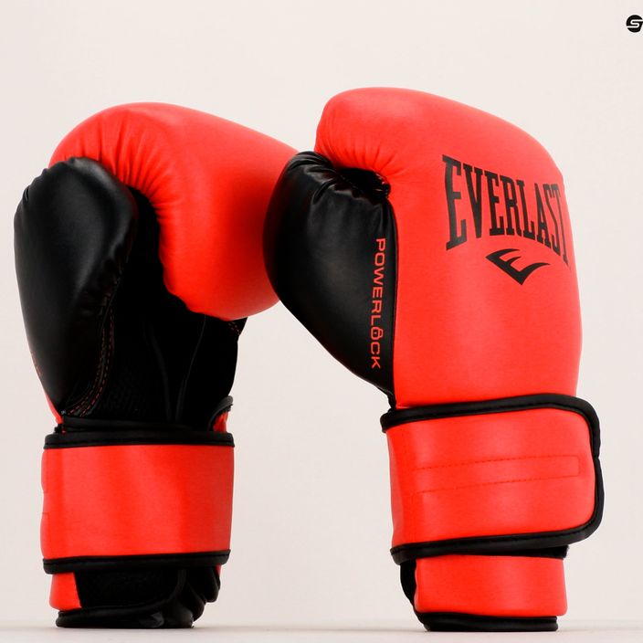 Everlast Powerlock Pu ανδρικά γάντια πυγμαχίας κόκκινα EV2200 9