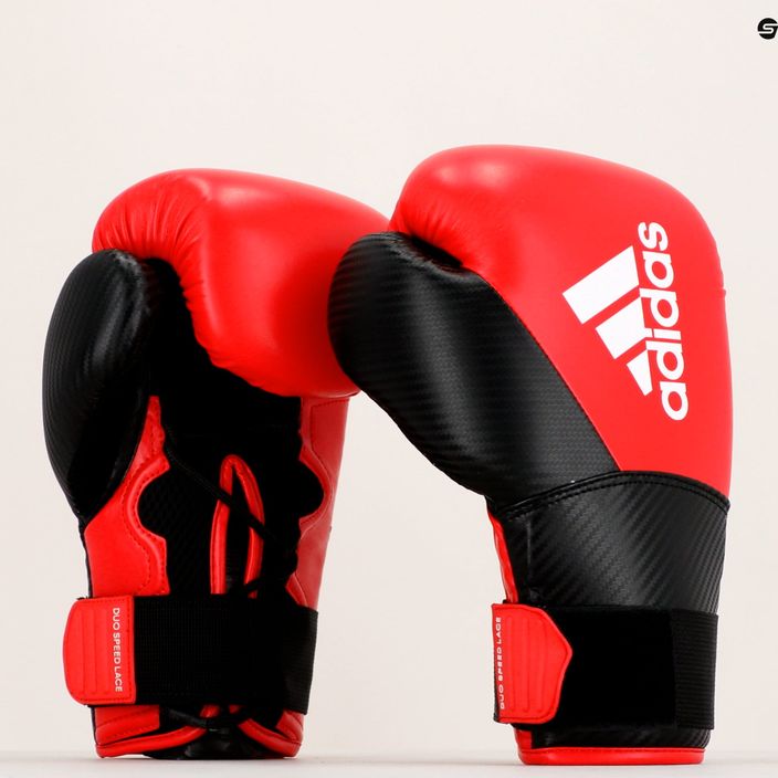 adidas Hybrid 250 Duo Lace κόκκινα γάντια πυγμαχίας ADIH250TG 9