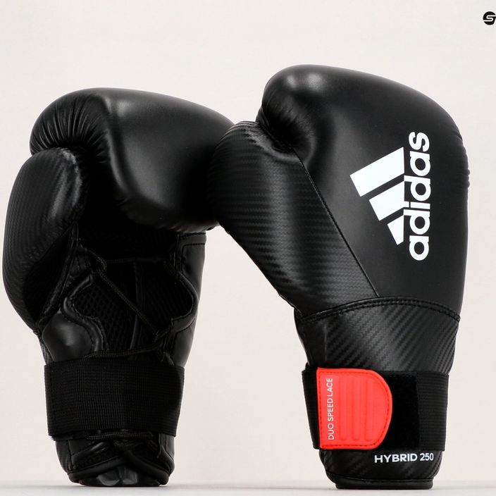 Γάντια πυγμαχίας adidas Hybrid 250 Duo Lace μαύρα ADIH250TG 9