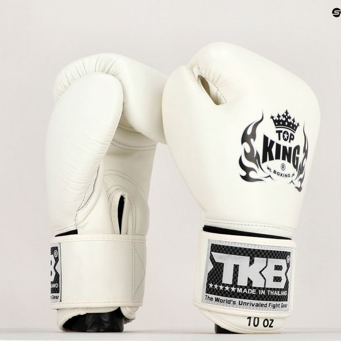 Top King Muay Thai Ultimate γάντια πυγμαχίας λευκά TKBGUV-WH 7