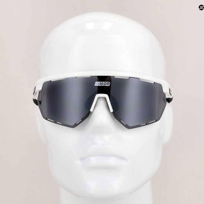 SCICON Aerowing λευκό γυαλιστερό/scnpp γυαλιά ποδηλασίας πολλαπλών καθρεφτών ασημί EY26080802 9