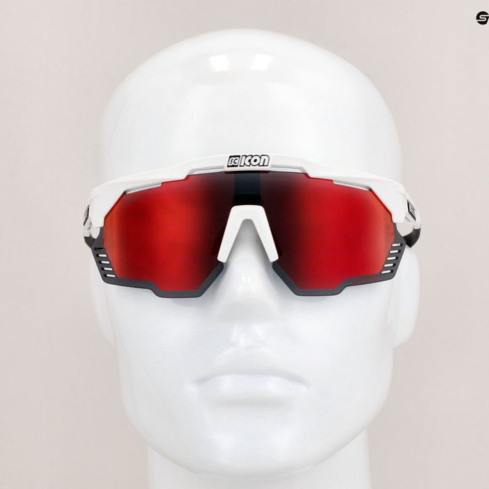 SCICON Aeroshade Kunken λευκό γυαλιστερό/scnpp πολυκαθαρό κόκκινο ποδηλατικά γυαλιά EY31060800 9