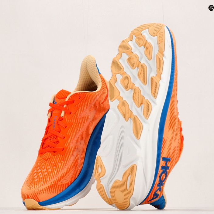 HOKA ανδρικά παπούτσια για τρέξιμο Clifton 9 πορτοκαλί 1127895-VOIM 12